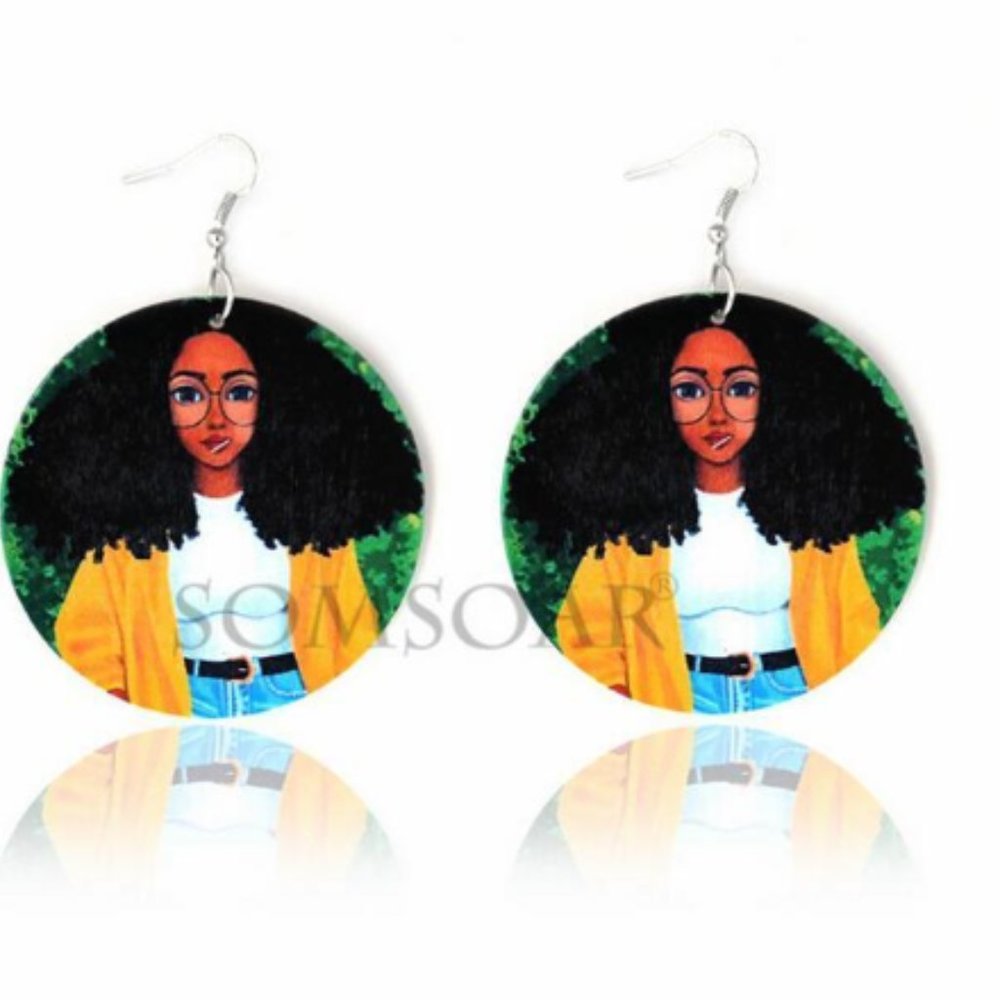 ❤ 4/$15❤ Urban Wooden Print Earrings